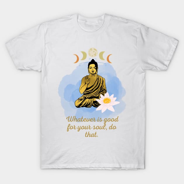 Buddha Meditating T-Shirt by Prilidiarts